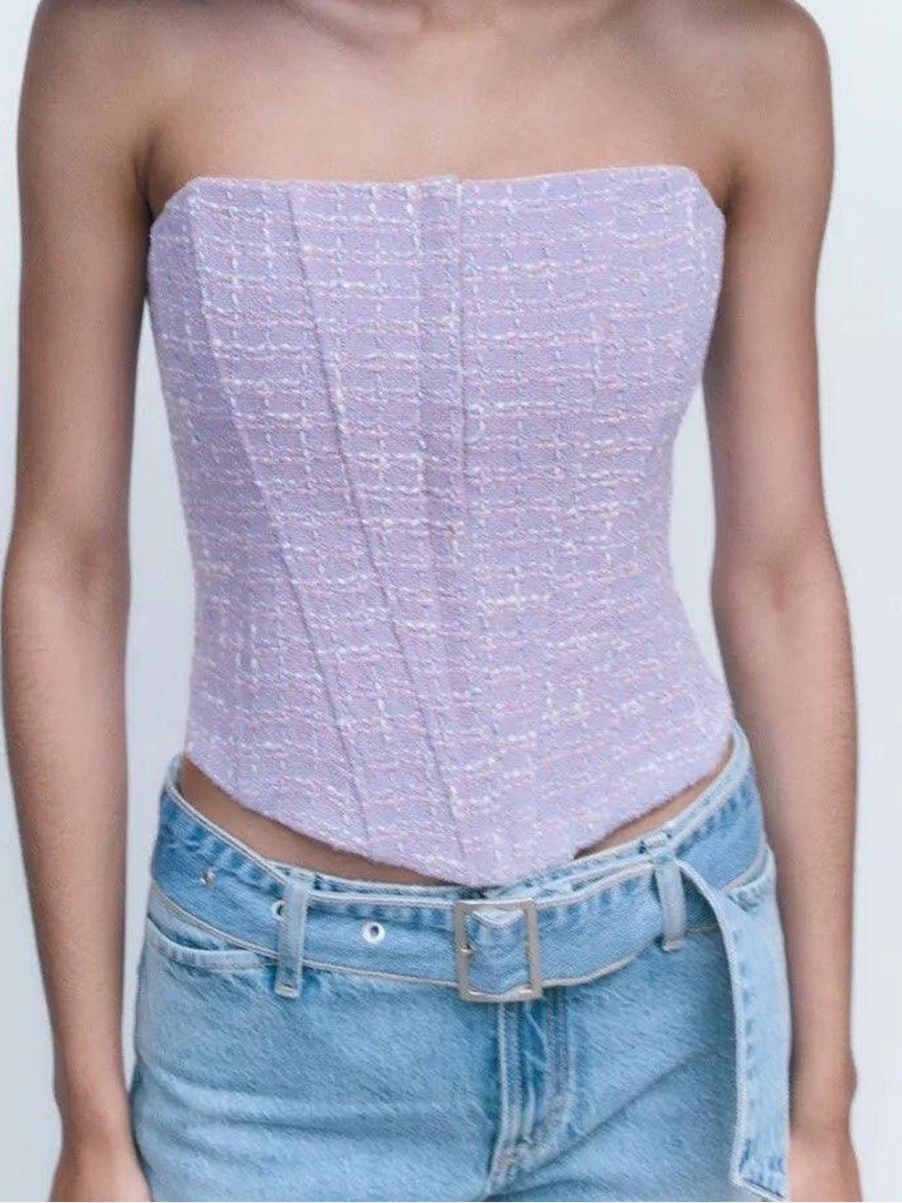 Zara - Texturized Lilac Corset